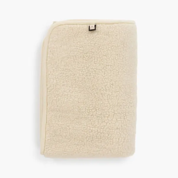 100% Merino Wool Tumbled Blanket <br> Kico Label - natural