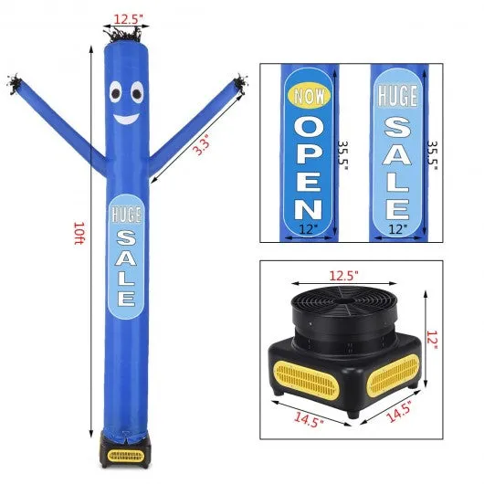 10ft Inflatable Air Dancer Puppet with Blower-Blue