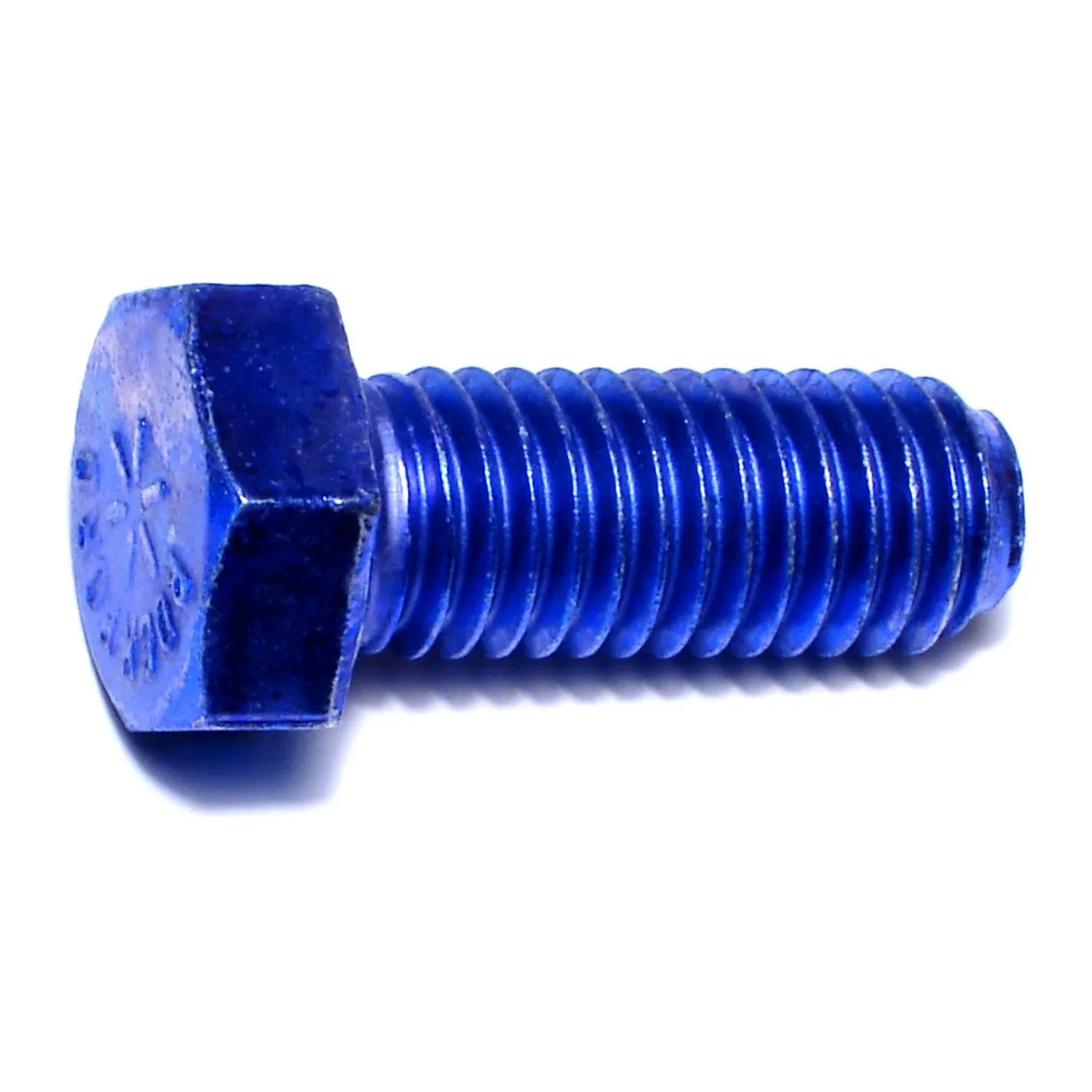 1/2"-13 x 1-1/4" Blue Rinsed Grade 8 Steel Coarse Thread Hex Cap Screws