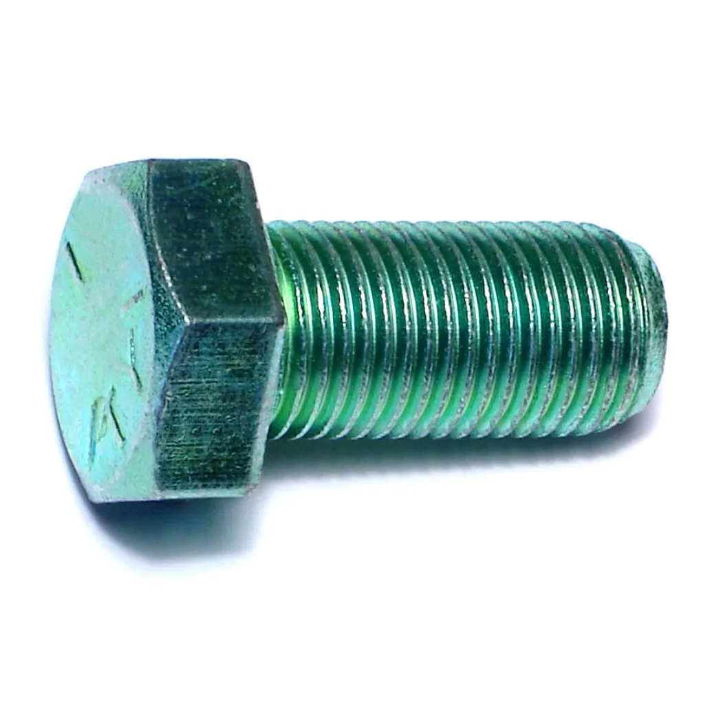 1/2"-20 x 1" Green Rinsed Zinc Grade 5 Hex Cap Screws (58 pcs.)