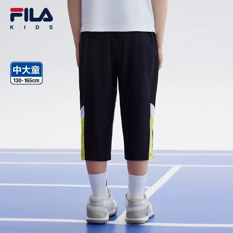 (130-170cm) FILA KIDS ART IN SPORTS PERFORMANCE TENNIS Boy's Knit Pants in Navy