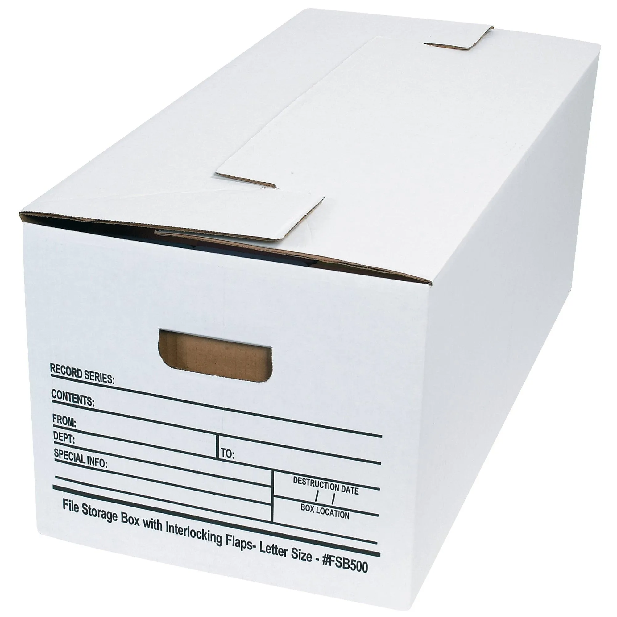 24 x 12 x 10" Interlocking Flap File Storage Boxes