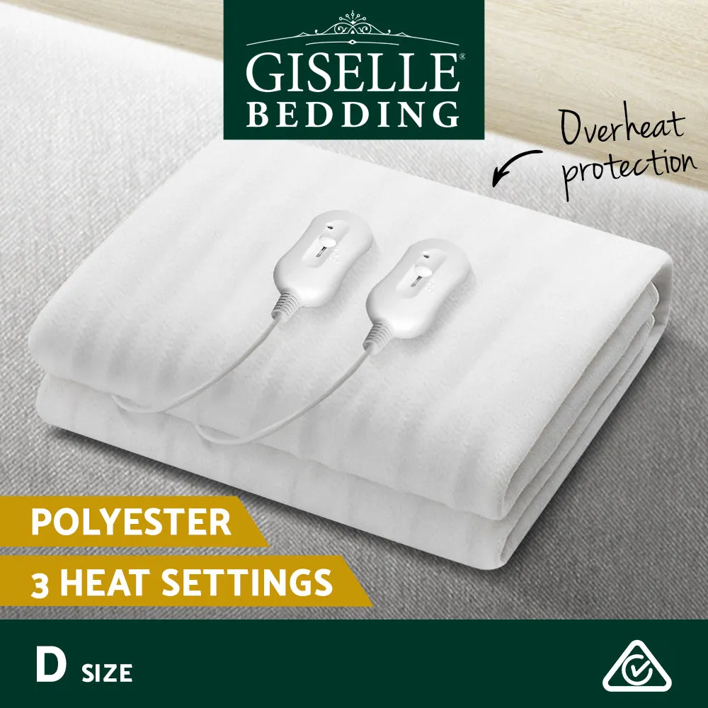 3 Temp Electric Blanket Double Size, Polyester - Giselle Bedding