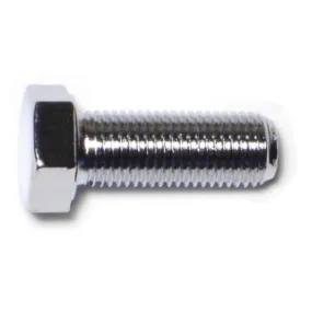 3/8"-24 x 1" Chrome Plated Grade 5 Steel Fine Thread Hex Cap Screws (10 pcs.)