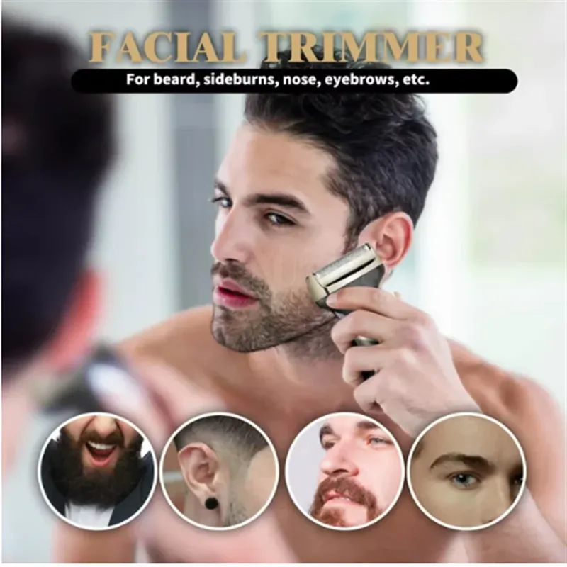 4-in-1 Rechargeable Shaver - Waterproof Painless Epilator Nose Hair Removal - Groomer