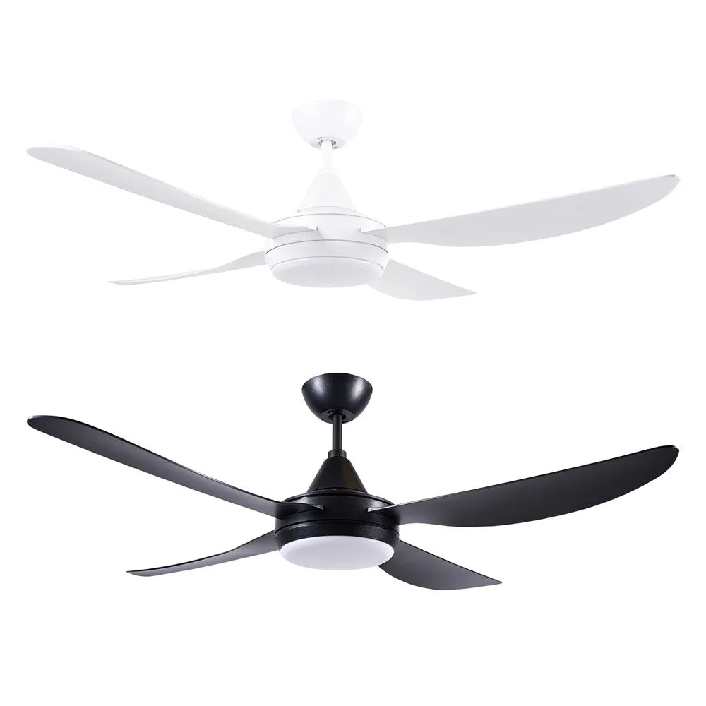 52" Vector DC Ceiling Fan White, Black with Light 22695/XX Brilliant Lighting