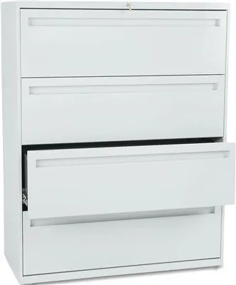 700 Series Four-Drawer Lateral File 42W X 19-1/4D Light Gray