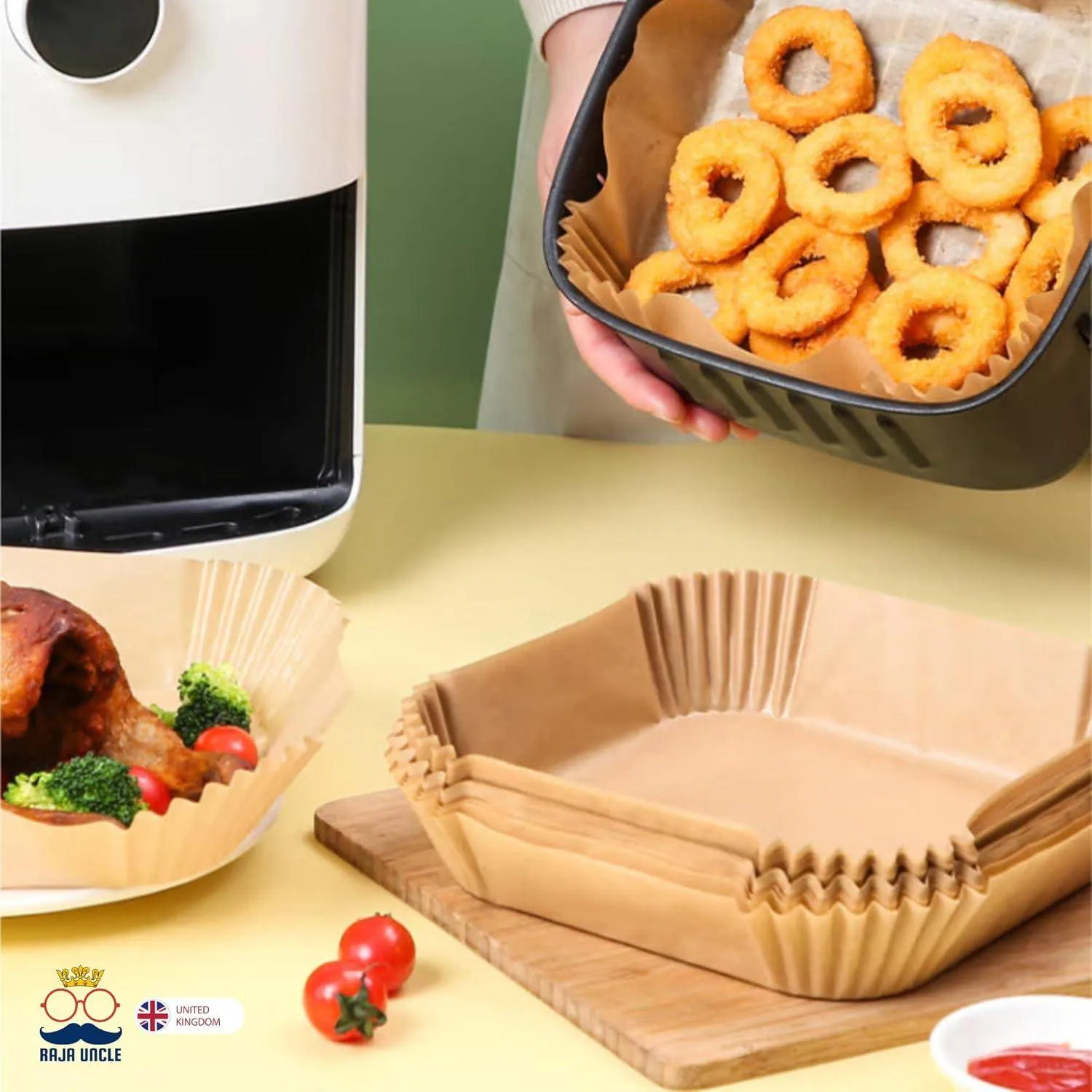 7.9 Inch Square Air Fryer Liners [100Pcs]