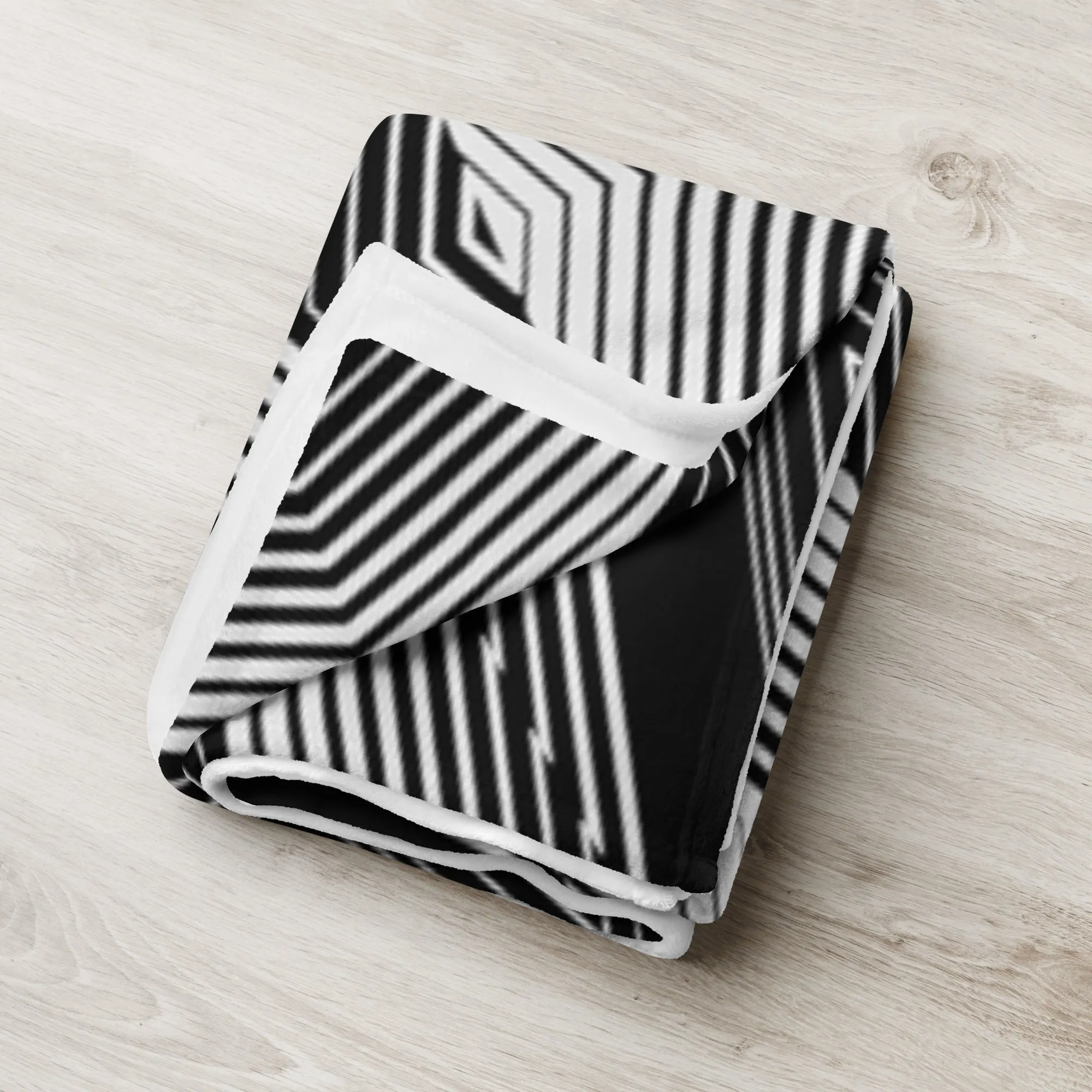 Abstract Black Throw Blanket