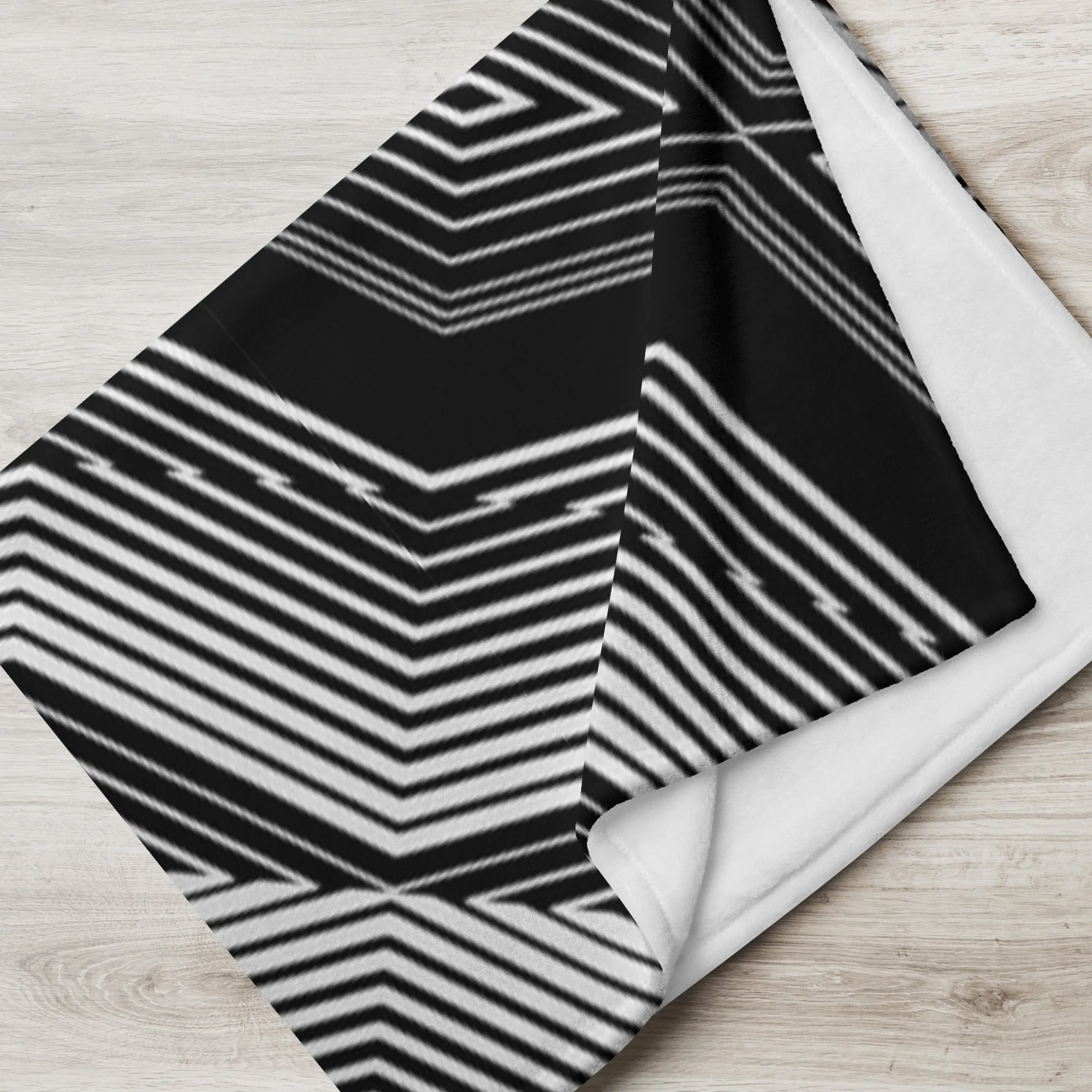 Abstract Black Throw Blanket