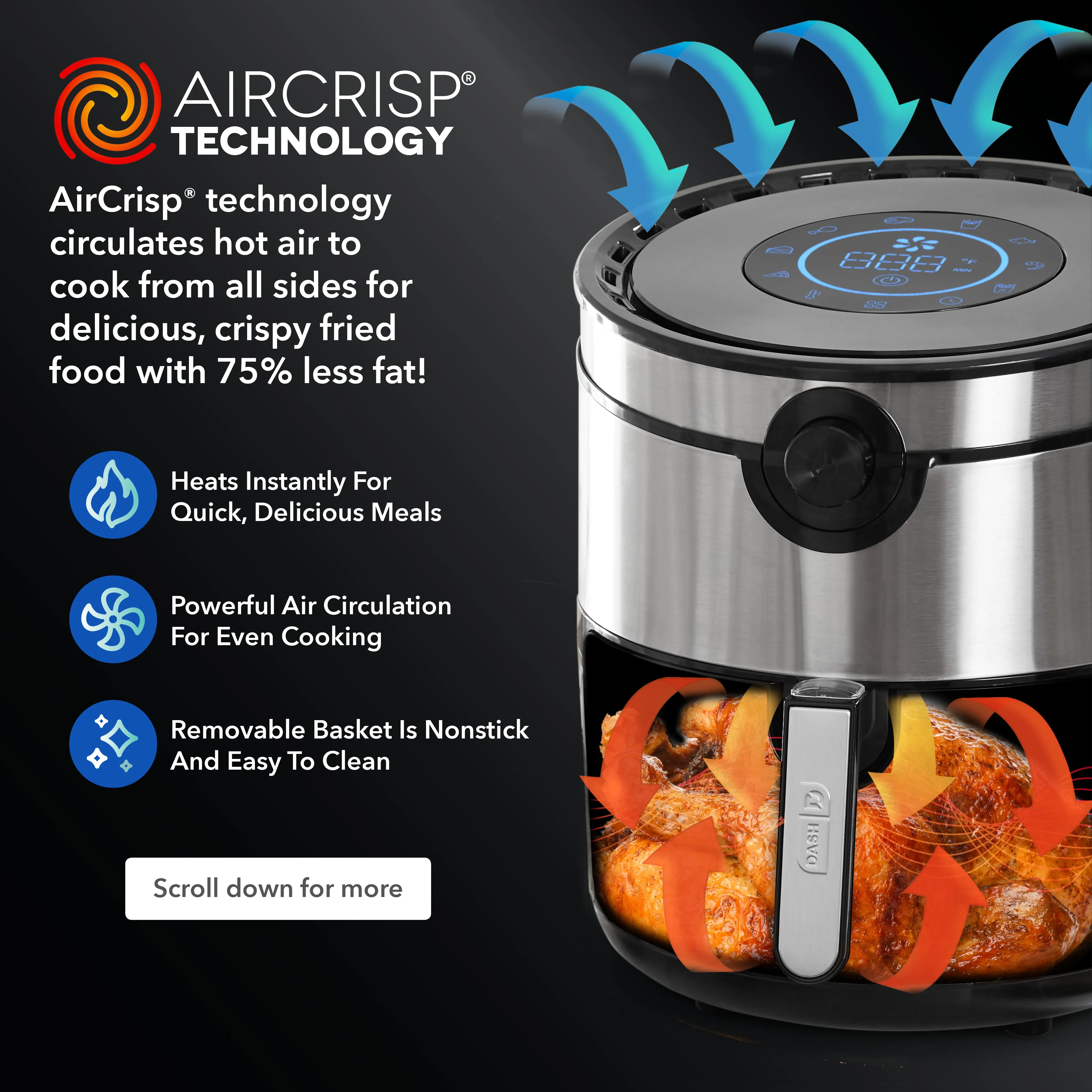 Aircrisp® Pro Digital Air Fryer 6Qt.