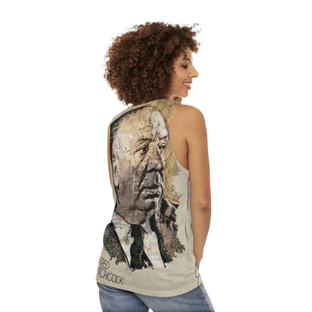 Alfred Hitchcock Movie Director Portrait Unisex Tank Top