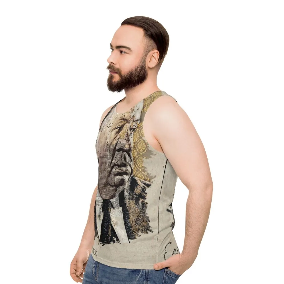 Alfred Hitchcock Movie Director Portrait Unisex Tank Top