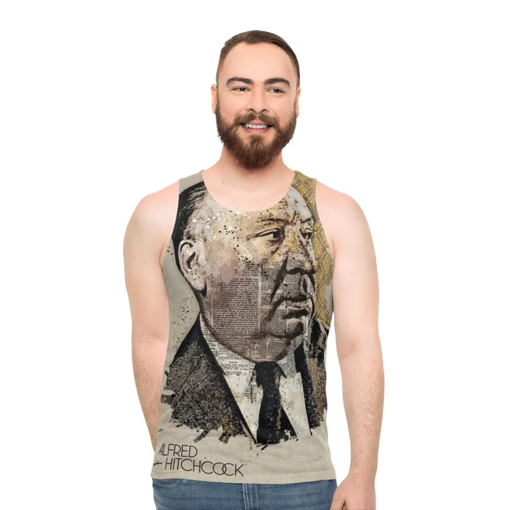 Alfred Hitchcock Movie Director Portrait Unisex Tank Top