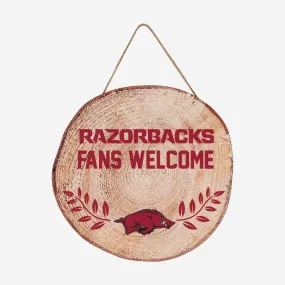 Arkansas Razorbacks Wood Stump Sign