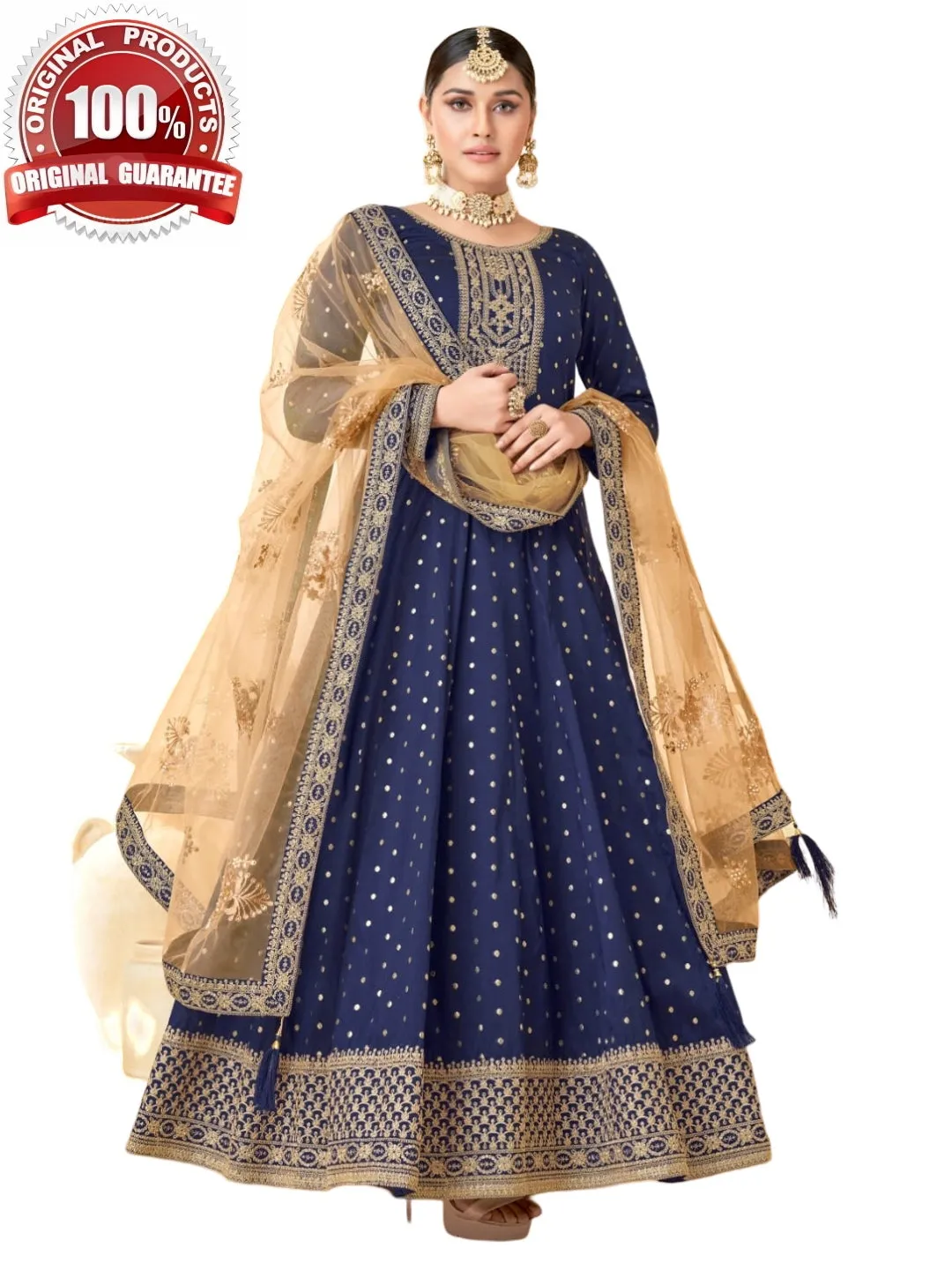 Art Silk Jacquard - Anarkali