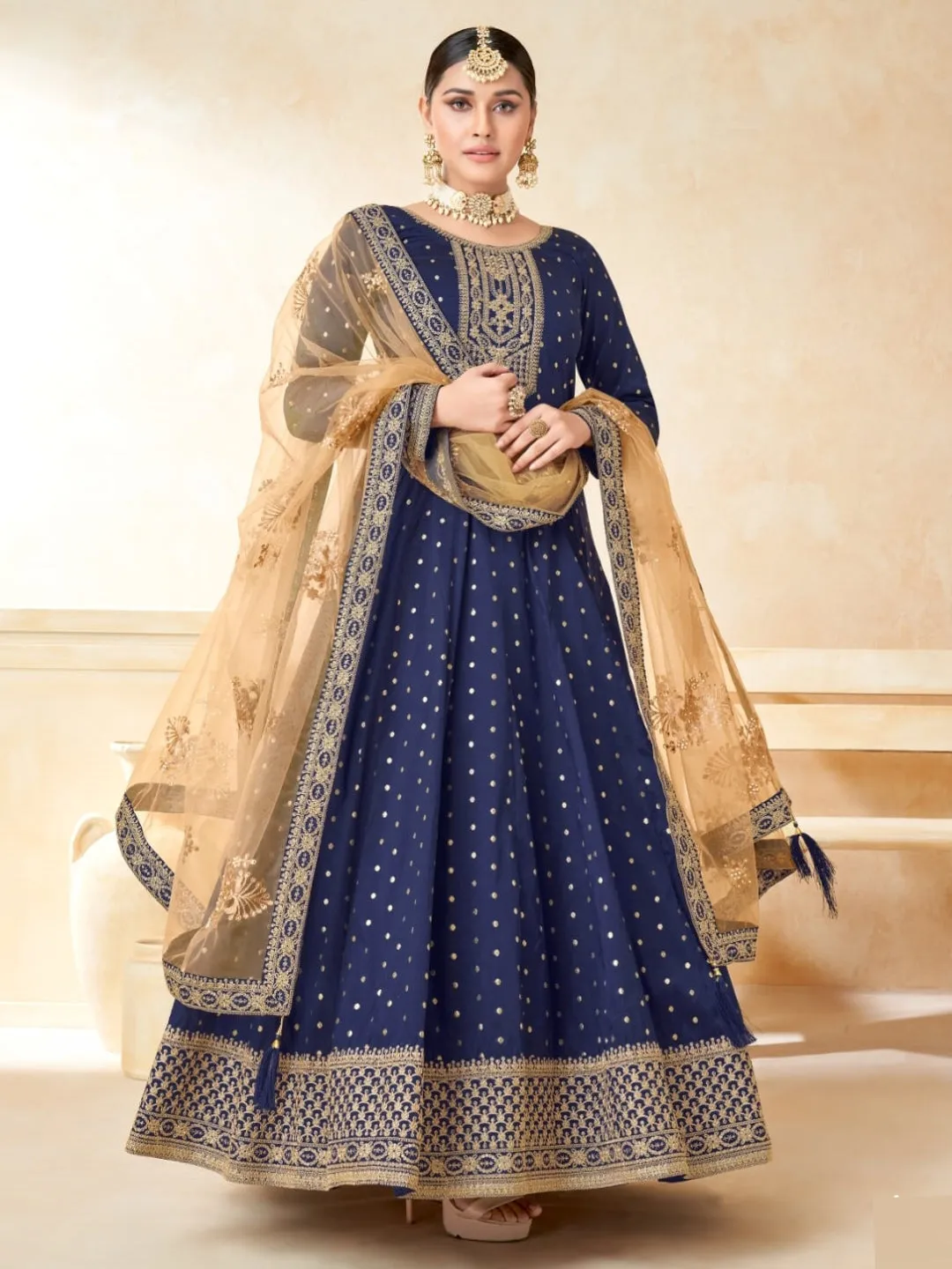 Art Silk Jacquard - Anarkali