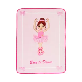 Ballerina Born to Dance Toddler Throw Blanket