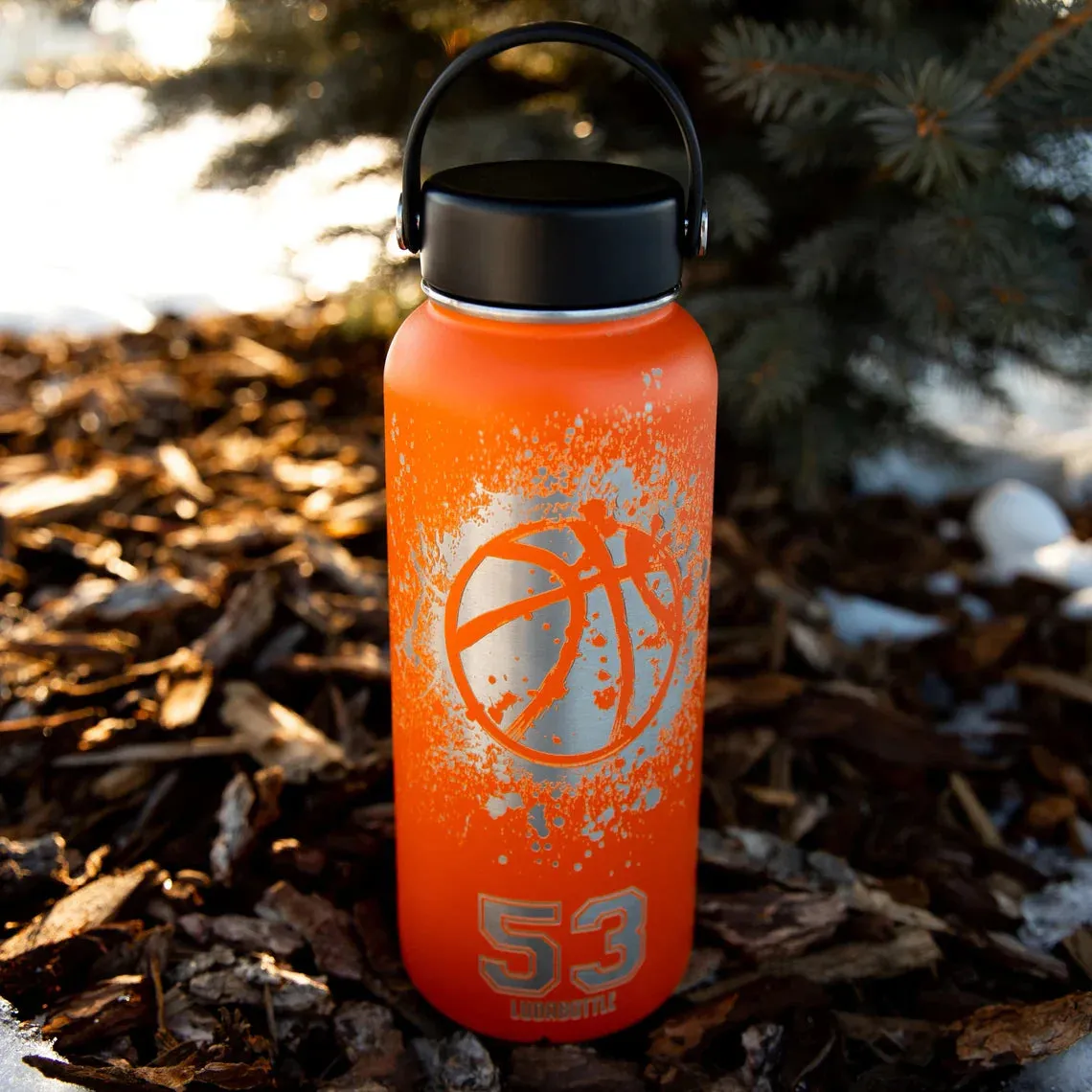 Basketball Engraved Water Bottle