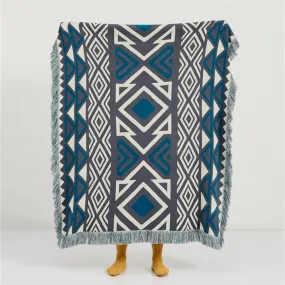 Bohemia Knitted Tassel Throw Blanket