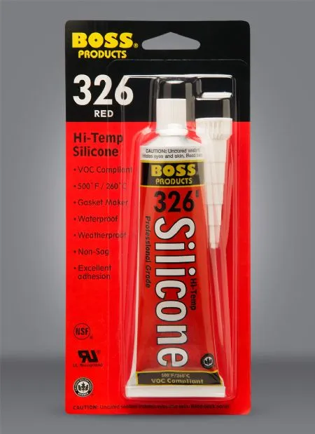 Boss Products 326 Hi-Temp Red Silicone Sealant, 3 oz Tube