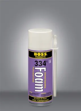 Boss Products 334 Minimal Expanding Foam Straw Grade, 12 oz Can