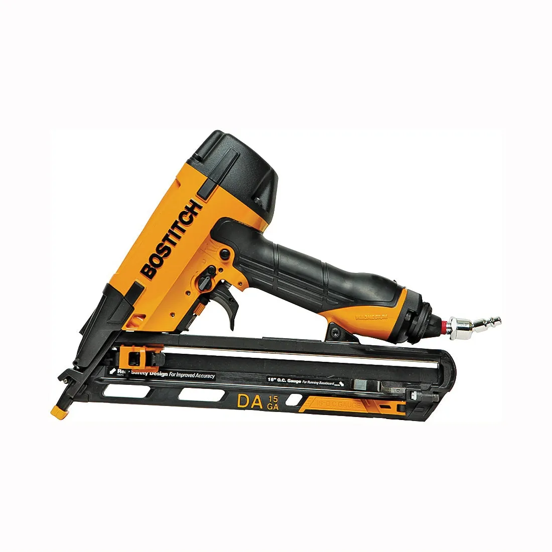 Bostitch DA1564K Finish Nailer Kit, 100 Magazine, Glue Collation, 1-1/4 to 2-1/2 in Fastener