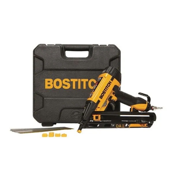 Bostitch DA1564K Finish Nailer Kit, 100 Magazine, Glue Collation, 1-1/4 to 2-1/2 in Fastener