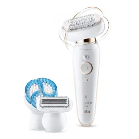 Braun Silk-√©pil 9 Flex 9010 Wet & Dry epilator with 6 extras incl. deep body exfoliation brush