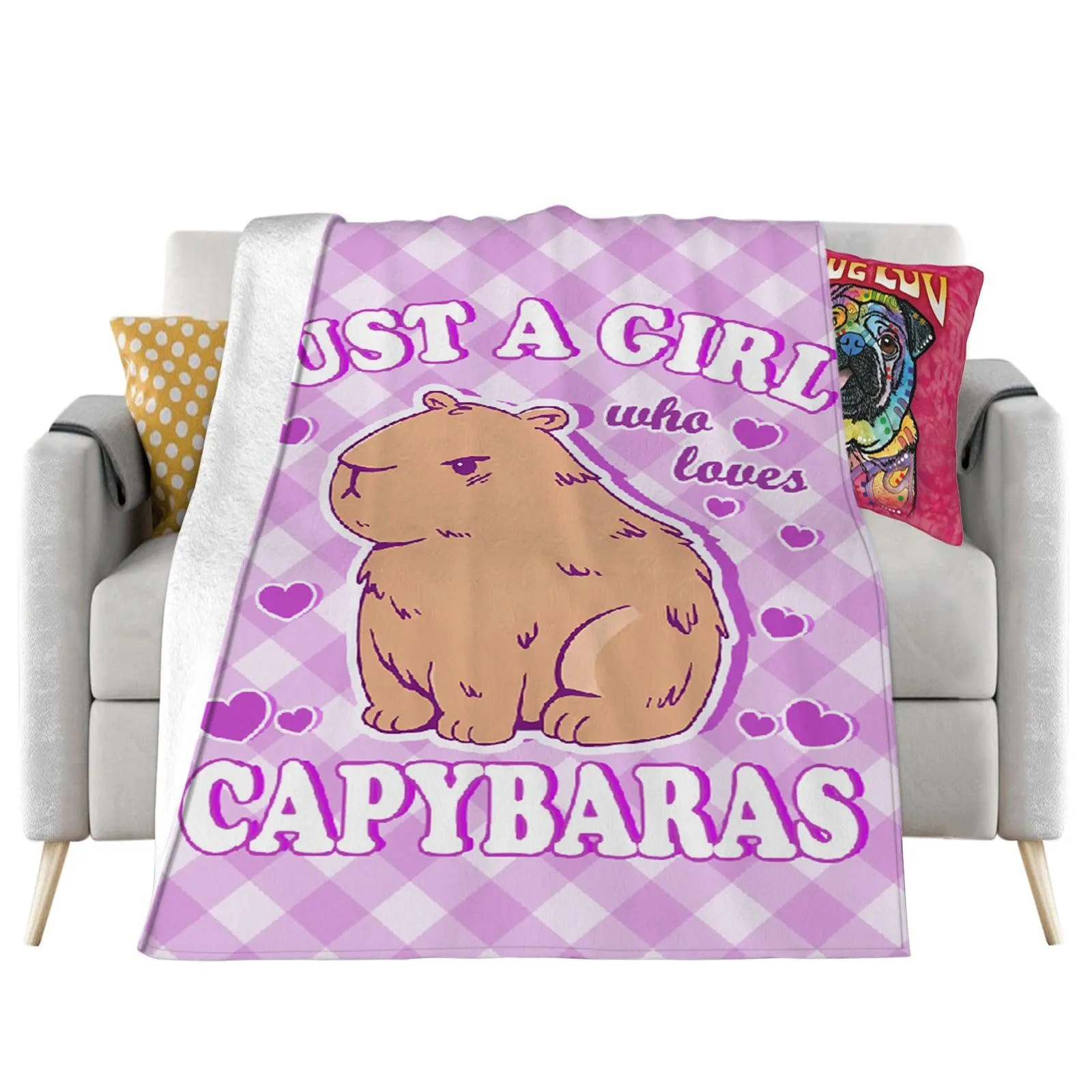 Capybara Animal 3D Printing Flannel Blanket