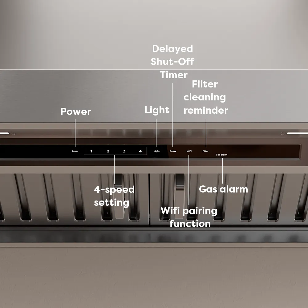 CIARRA Professional Series 36 inch Wall Mount Range Hood with 4-Speed Levels and Smart Control | CAS36313A-OW