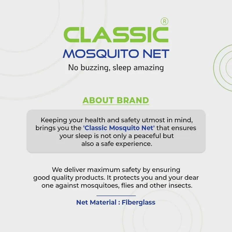 Classic Mosquito Net for Windows Pre-Stitched (Size:50cmX60cm, Color: Cream) Premium 120GSM Strong Fiberglass Net with Self Adhesive Hook Tape