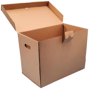 Color Code File Folder Storage Box - Sturdy Cardboard Box with Lid - Large Size 17-1/2" x 10-1/2" x 13" - Ideal for Organizing Files and Documents