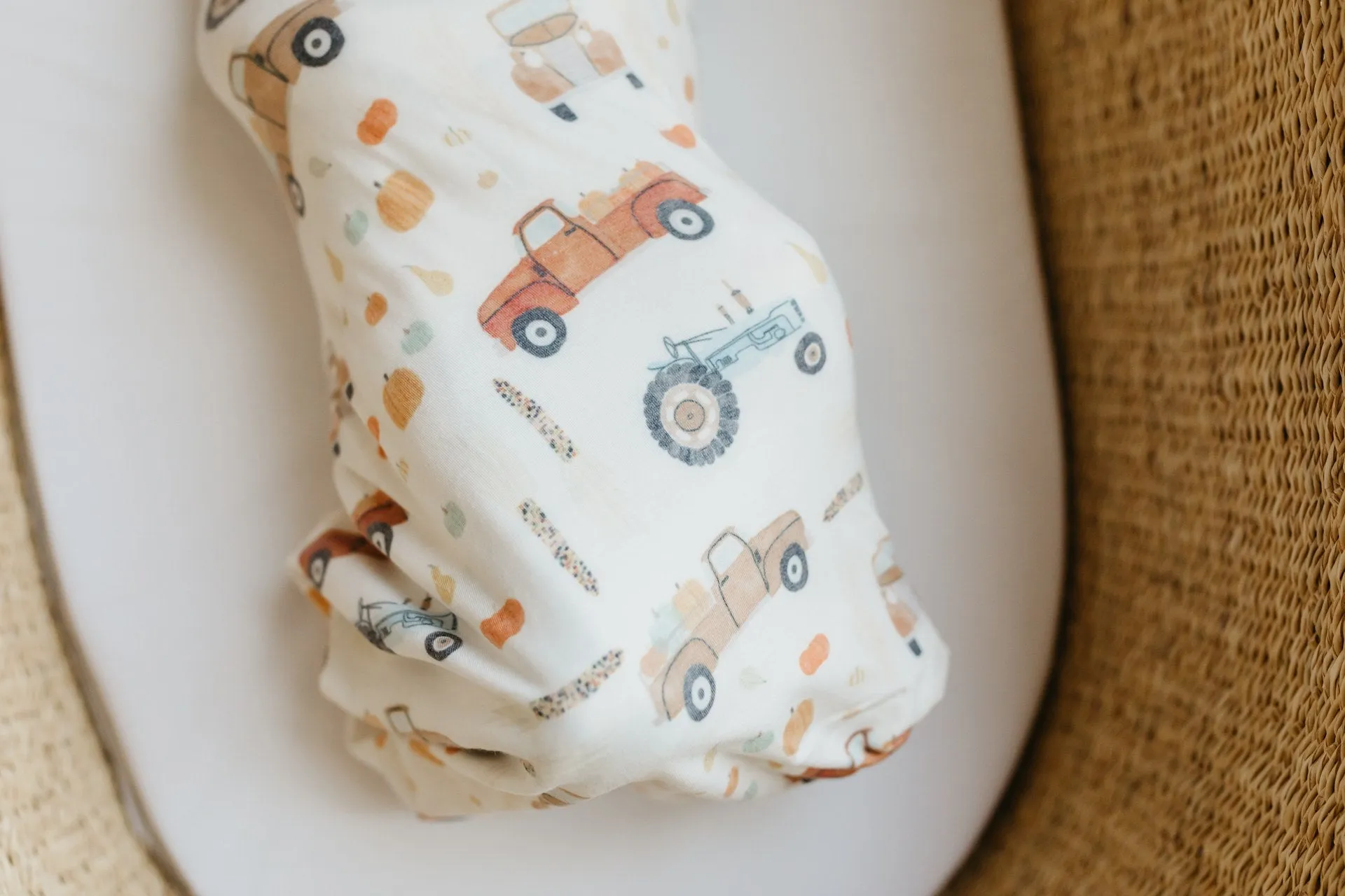 Copper Pearl Hayride Knit Swaddle Blanket