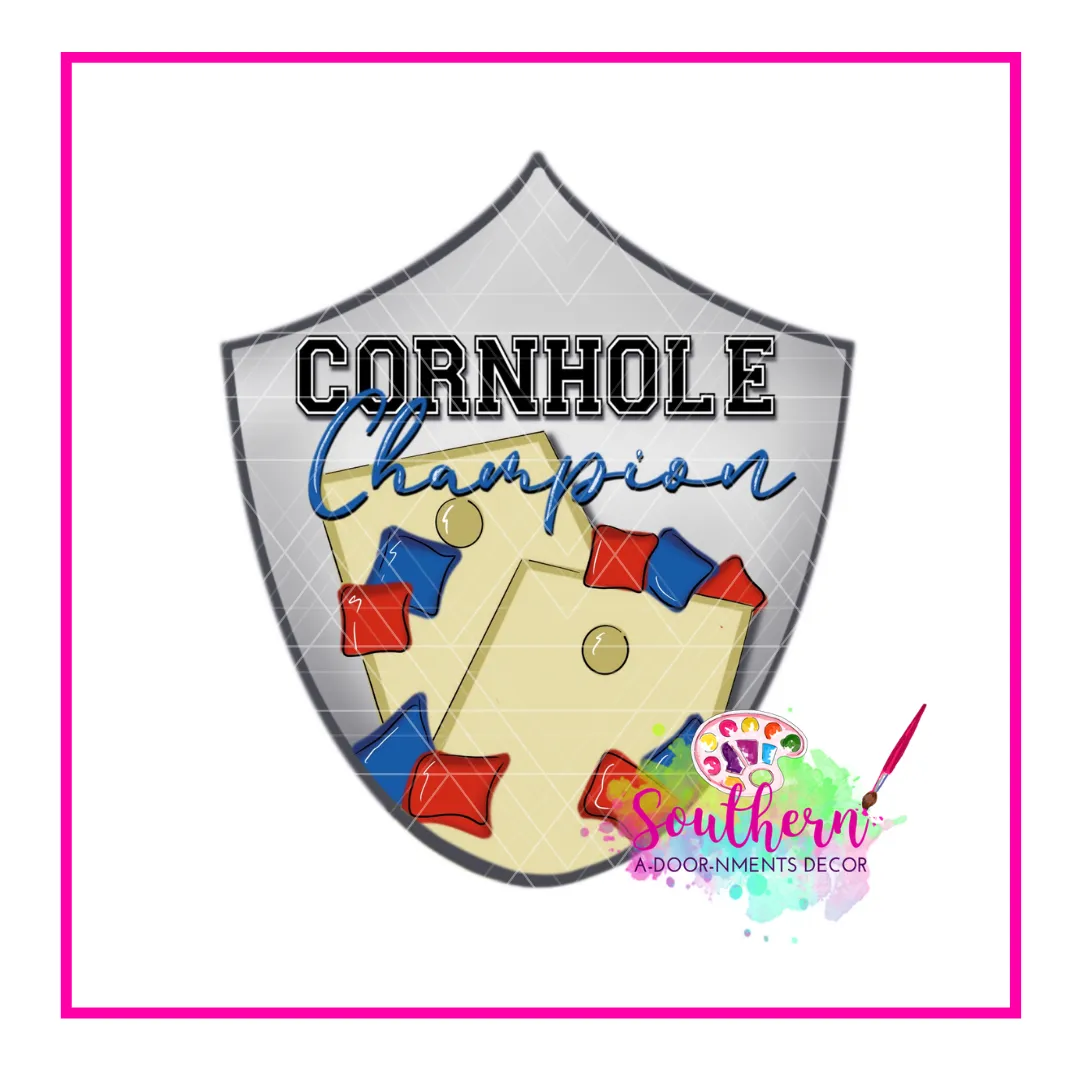 Corn Hole Champion Template & Digital Cut File