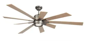 Craftmade KAT72AN - 72 Inch Ceiling Fan w/LED Light Kit, Blade Options Antique Nickel