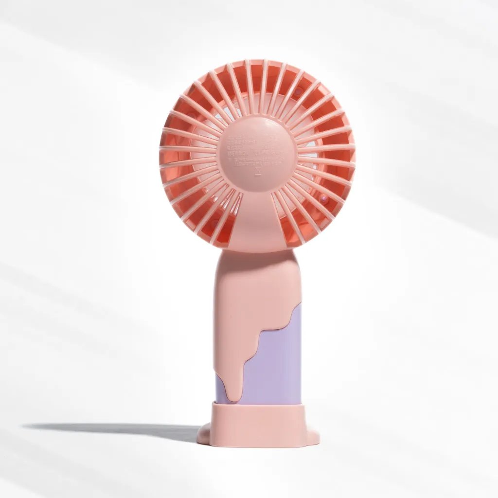 Doughnut Fan with Phone Stand - Pink