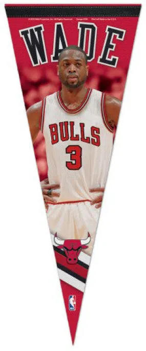 Dwyane Wade "Superstar" Chicago Bulls Premium Felt Collector's PENNANT - Wincraft 2016