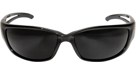 Edge Eyewear Kazbek XL GTSK-XL216  Black Frame with Gasket Polarized Smoke Lens Glasses