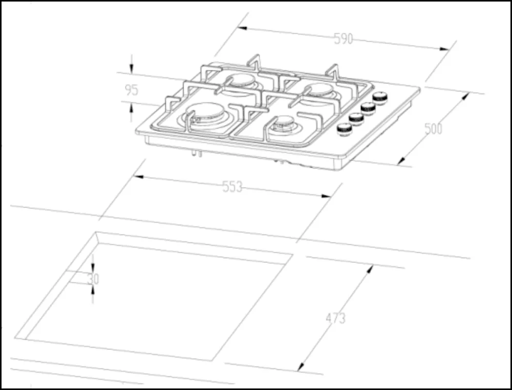 Euro Appliances Oven and Gas Cooktop and Undermount Rangehood No. 71