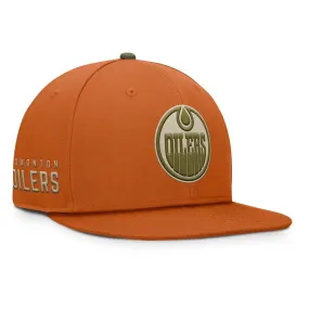 Fanatics Men's NHL Edmonton Oilers 2024 Hunter Flatbrim Snapback Cap