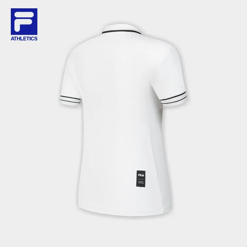 FILA CORE ATHLETICS TENNIS Women Short Sleeve Polo (Navy / White)