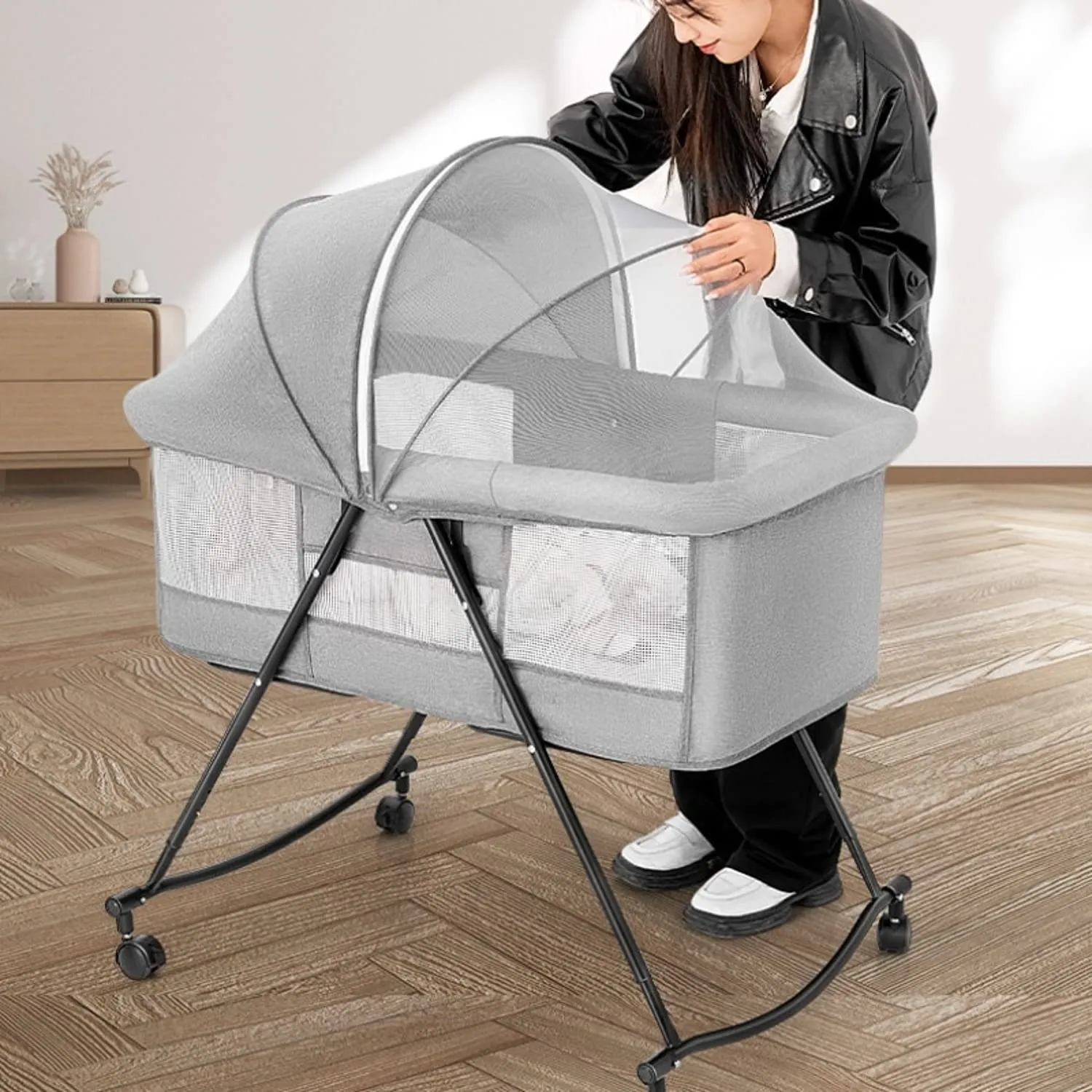 Fold Up Rocking Baby Crib