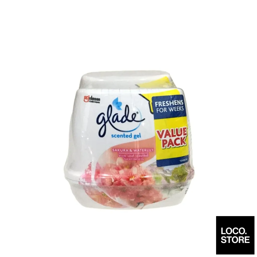 Glade Scented Gel Twin Pack 2X180g Sakura & Waterlily