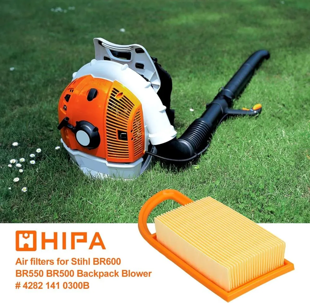 Hipa 5 Pack of Air Filters for STIHL BR600 BR550 BR500 Backpack Blower Replace 4282-141-0300 4282-141-0300B