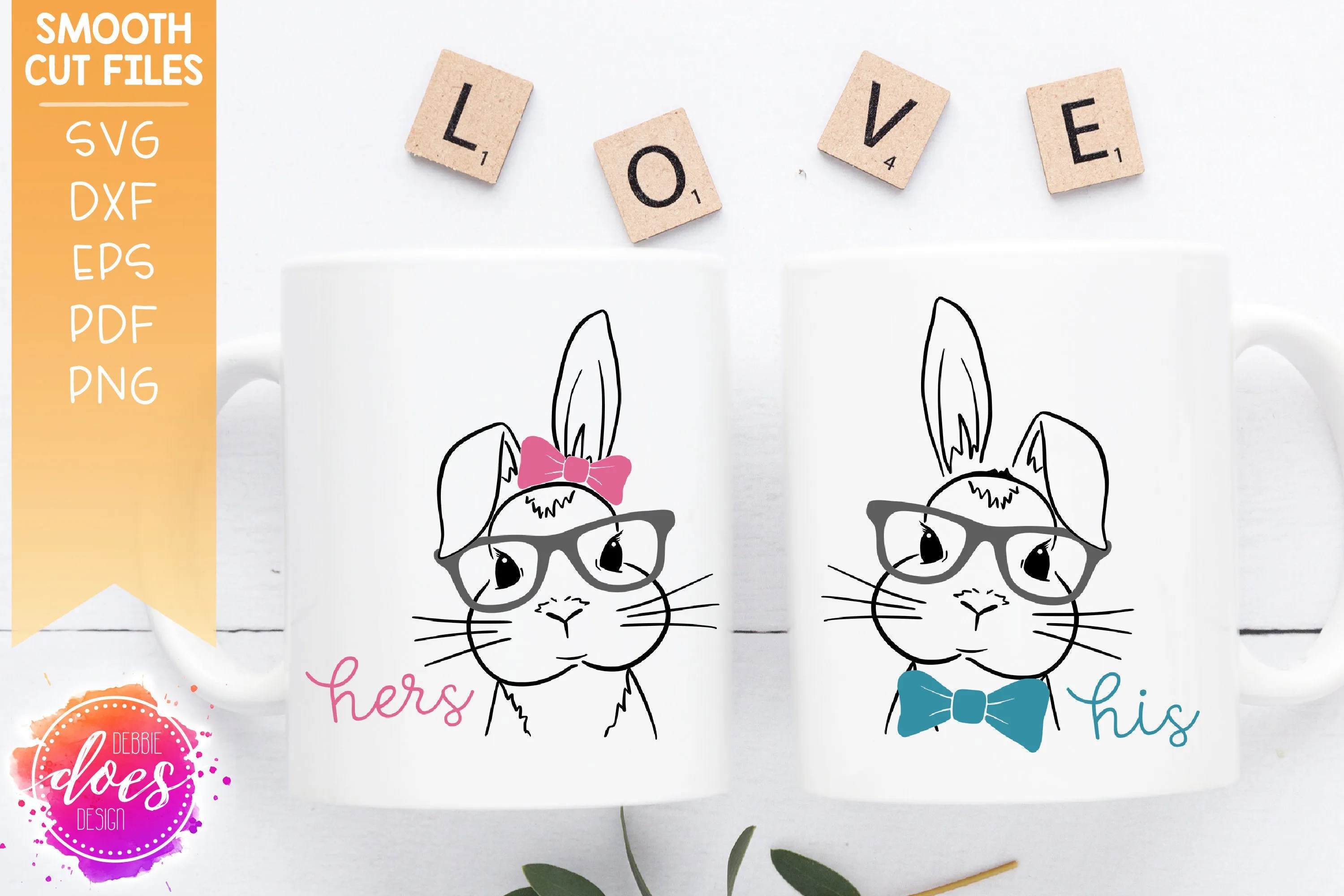 His & Hers Nerd Bunny - SVG Files