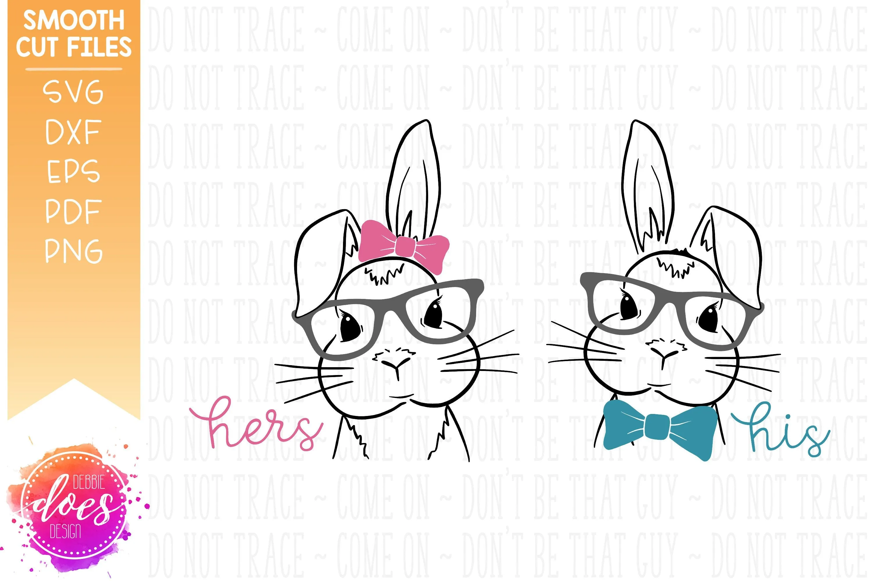 His & Hers Nerd Bunny - SVG Files