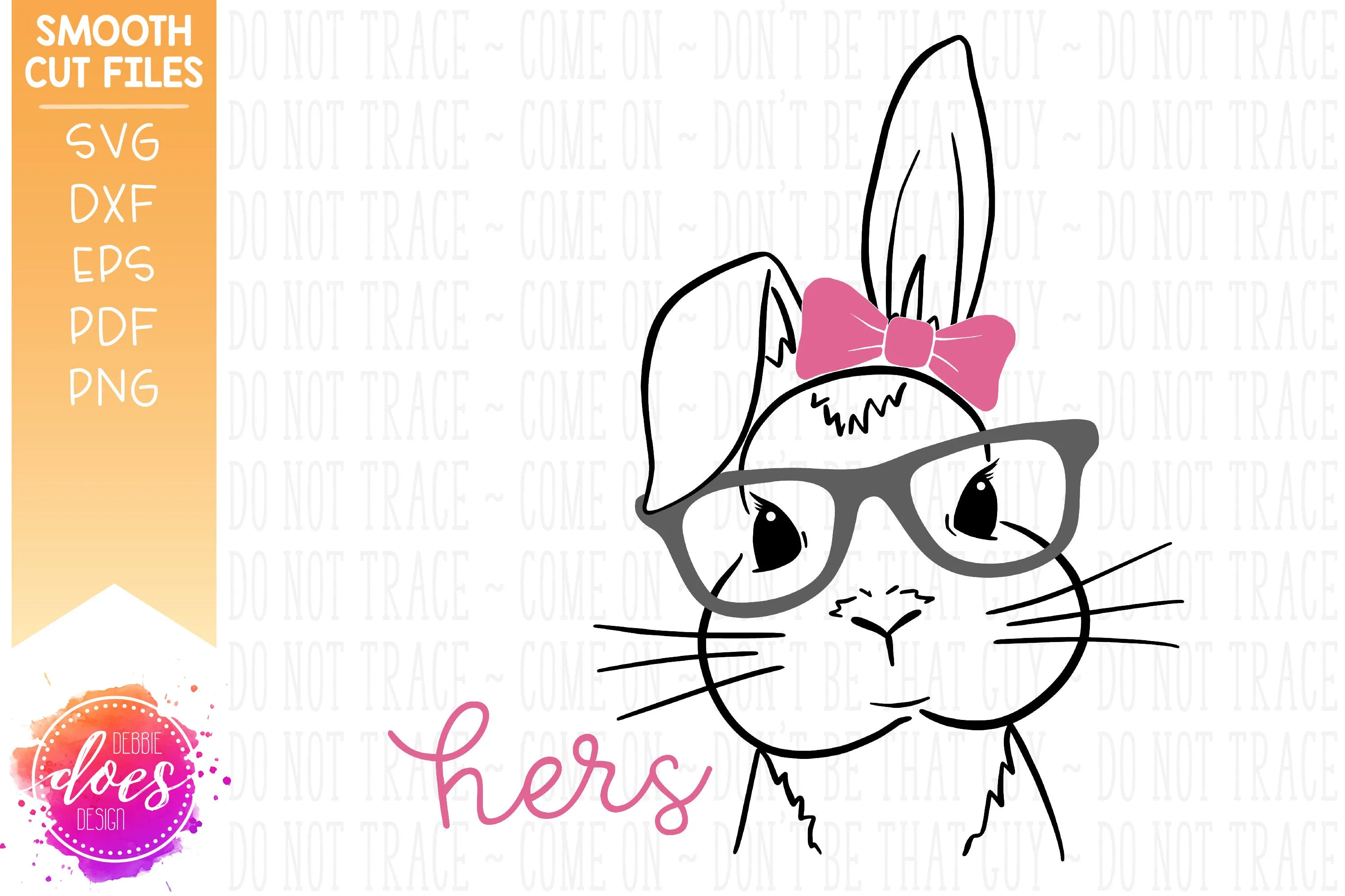 His & Hers Nerd Bunny - SVG Files