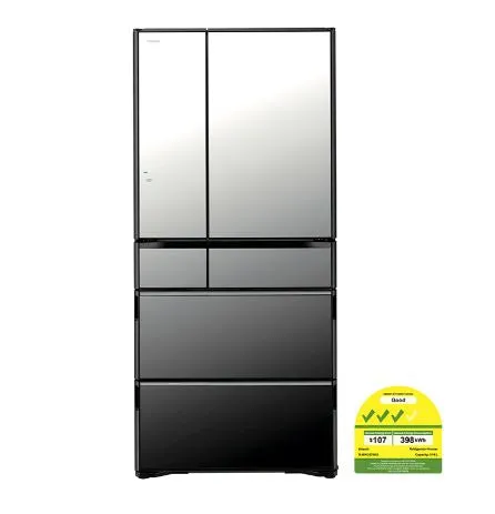 Hitachi R-WXC670KS-X 519L 6 Door Fridge (Made in Japan)