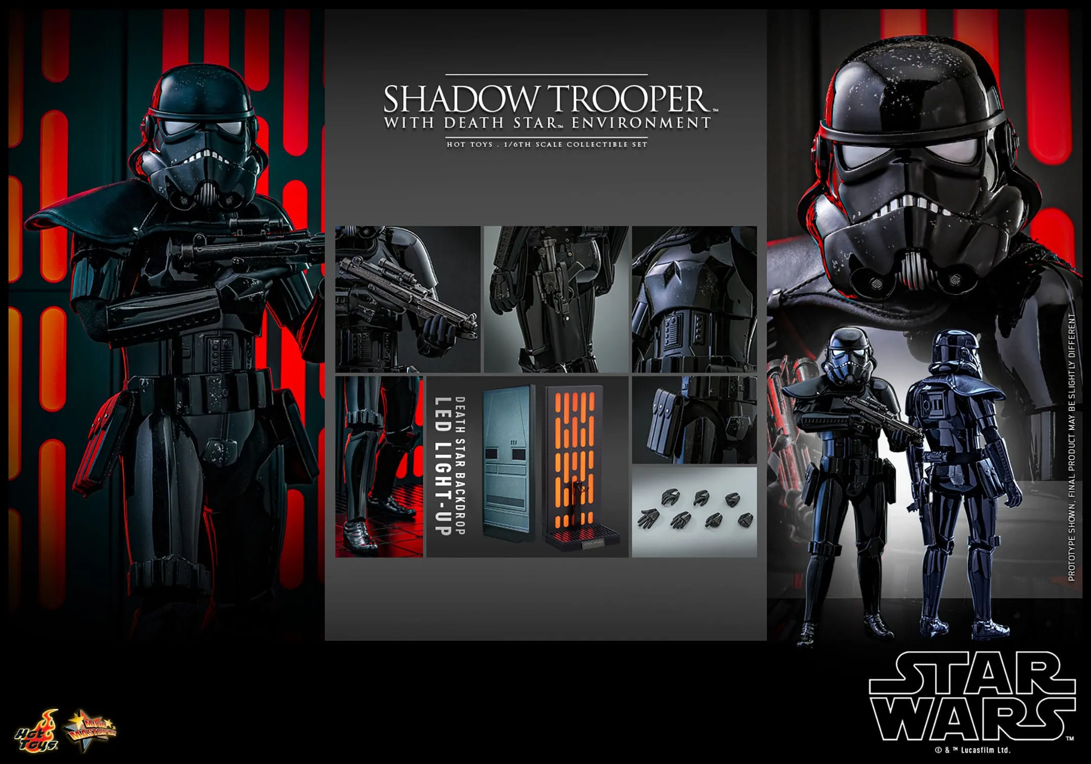 Hot Toys Star Wars Movie Masterpiece Shadow Trooper with Death Star Environment 1/6 Action Figure